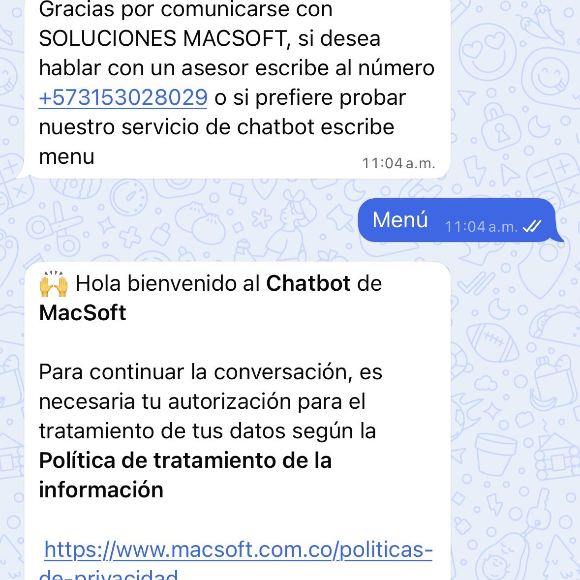 MacSoft Bot Ejemplo 1