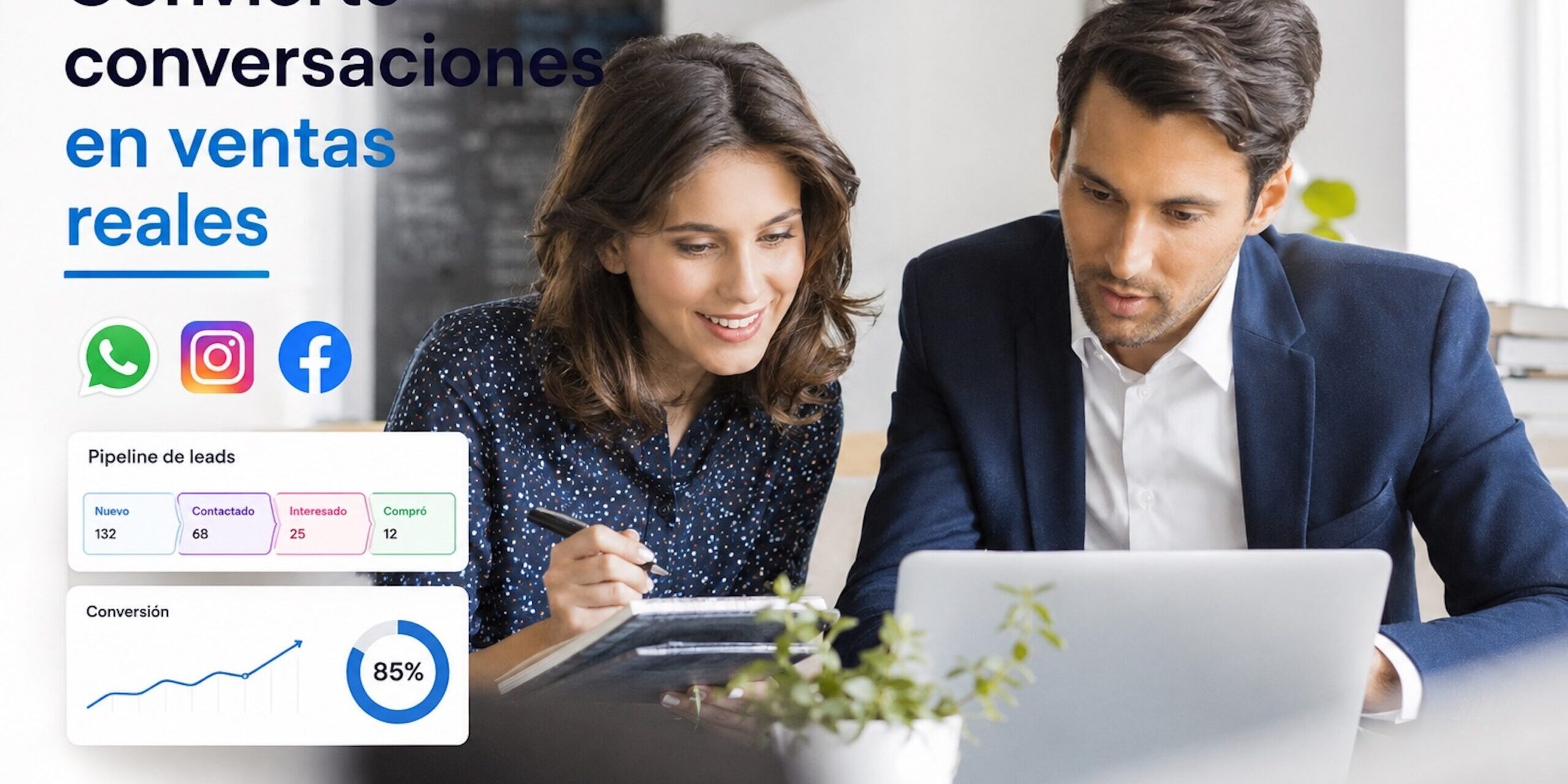 leads de WhatsApp organizados con pipeline y automatización comercial