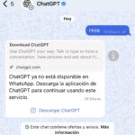 Screenshot ChatGPT no va más en WhatsApp