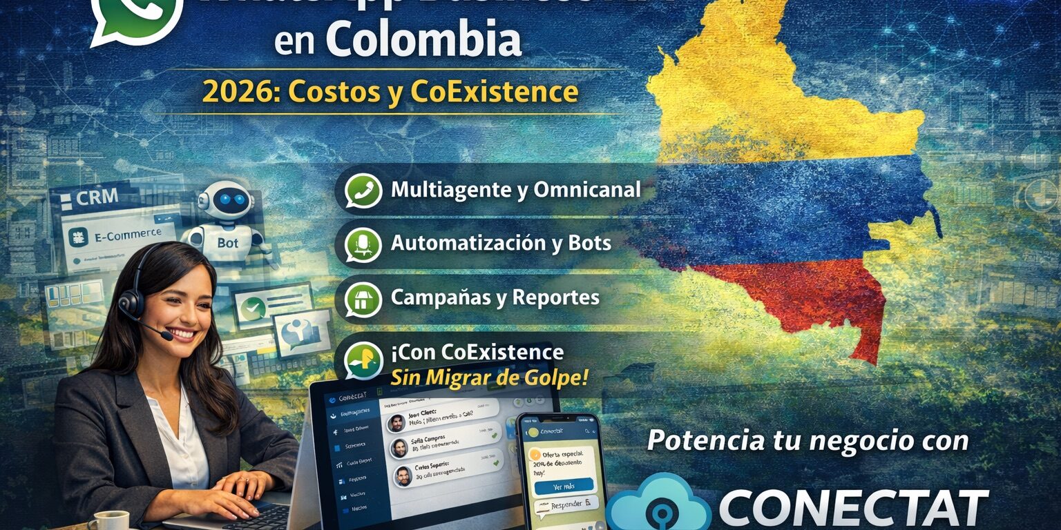 WhatsApp Business API en Colombia 2026: costos y CoExistence con ConectaT